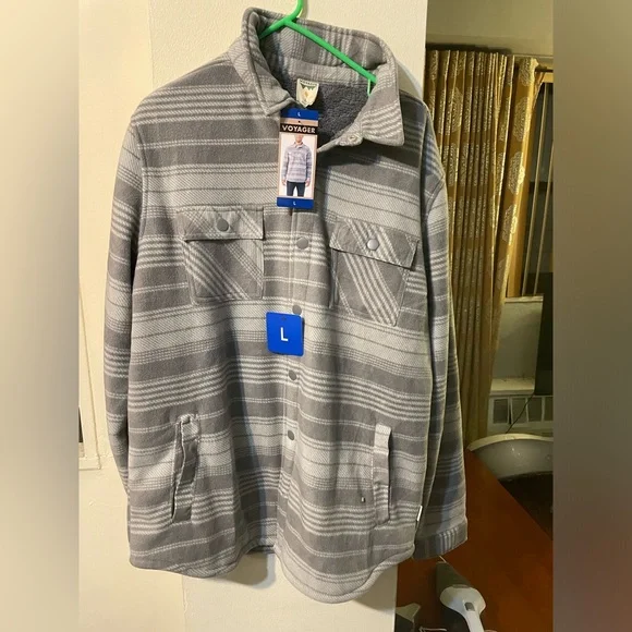 Jacket Sherpa Voyager Men's Polar Fleece Shirt Jacket Voyager